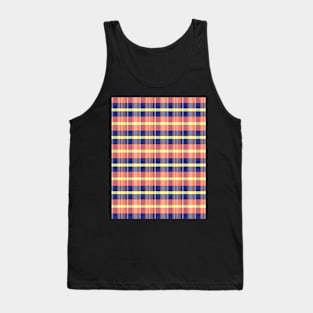 Sunset and Sunrise Aesthetic Iagan 2 Hand Drawn Textured Plaid Pattern Tank Top